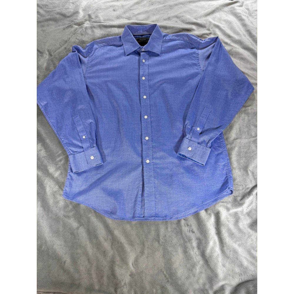 Jos. A. Bank Reserve Button Up Shirt Men's Medium Light Blue Cotton Silk‎ Blend